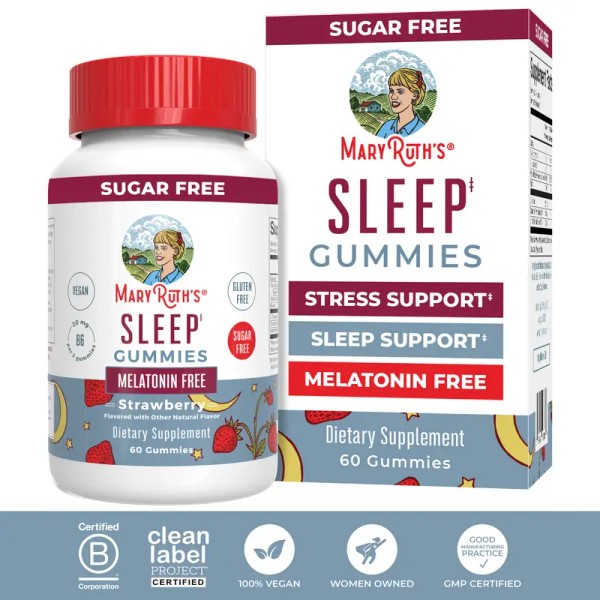 MaryRuth’s Melatonin-Free Sleep Gummies – Sugar-Free Vegan Stress & Relaxation