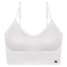 DOROSIWA Full Shot Bra Volume Up Support, Daily, Sports, Comfortable, Wireless, Full-Coverage, No Underwire, Push Up (White, XL, 80-85)