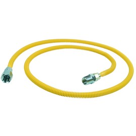 BrassCraft CSSL54-60 P 1/2-Inch FIP x 1/2-Inch MIP x 60-Inch ProCoat Gas Appliance Connector, 3/8-Inch OD 24,900 BTU