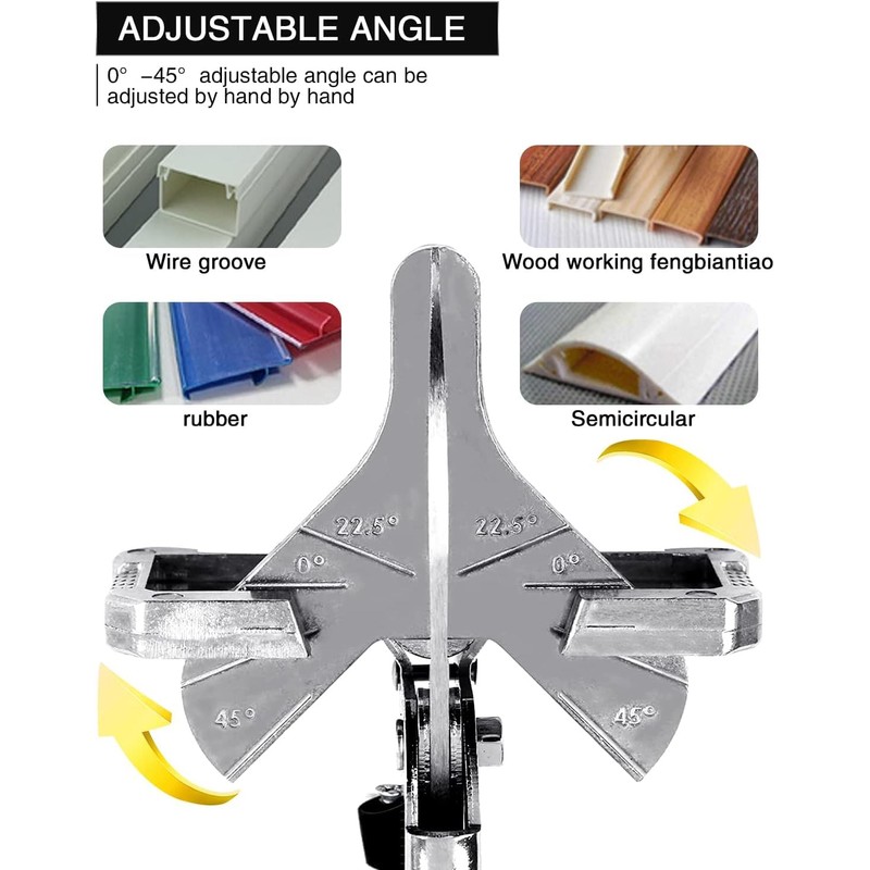 HOHXEN 22.5°-45° Angle Mitre Shear Cutter Multifunctional Scissors Quarter Round