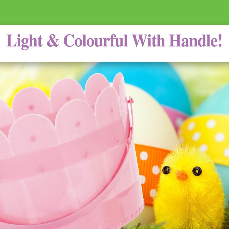 VFM - Pink Easter Bucket With Handle Egg Hunt -