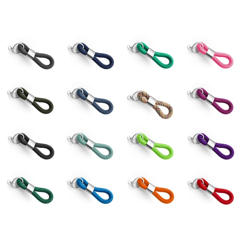 Key pendant with silver metal in maritime design made of
