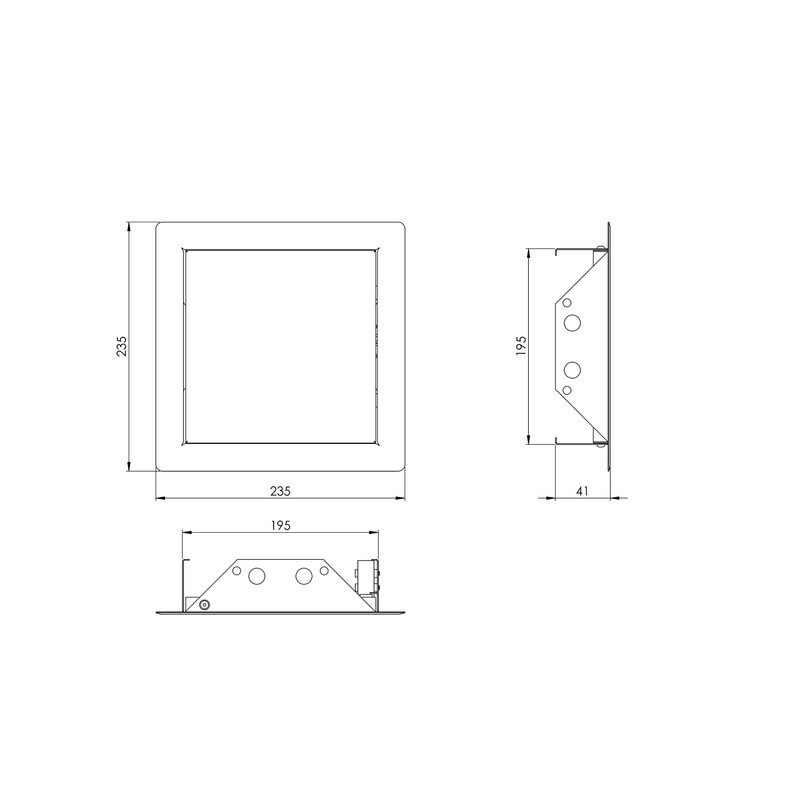 Steinberg14 Anthracite 20x20 cm / 8x8 inch Metal Access Panel