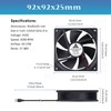 GDSTIME 90mm Mini USB Fan, 2 Pack 92mm x 25mm