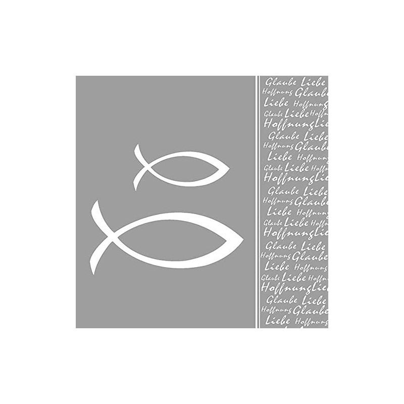 Napkins Ambiente Faith Fish Silver 33 x 33 cm 3-Ply