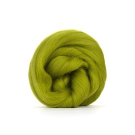 Olive Green Merino Wool Roving/Tops - 50g. Yarn Great for Wet Felting/Needle Felting, and Hand Spinning Craft Projects.