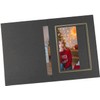 Golden State Art, Pack of 100, 4x6 Photo Folders, Black