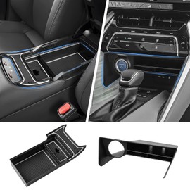 Autorder 2PCS Center Console Organizer for 2021 2022 2023 2024 Toyota Venza Accessories Armrest Storage Box Secondary Insert Tray Center Console Armrest Tray with Nonslip Mats