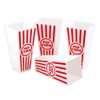 Novelty Place Plastic Red White Striped Classic Popcorn Containers for