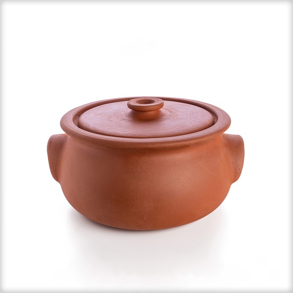 Luksyol Clay Pot For Cooking, Large Pot, Big Pots For Cooking, Handmade Cookware, Cooking Pot With Lid, Terracotta Pot, Stove Top Clay Pot, Unglazed Clay Pots For Cooking, Dutch Oven Pot 7 Inches