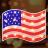 GLOWNOVA 20L Patriotic American Flag Shimmer Window Decoration