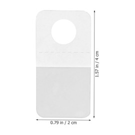 Cabilock Ganchos Transparentes Adhesivos Para Colgar Etiquetas Pegajosas Multiuso 400 Piezas 1.57X0.78X0.15In Para Exhibición Minorista Oficina Hogar