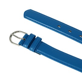 CTM® Women's Leather 1 1/8 Inch Dress Belt, XL, Royal Blue