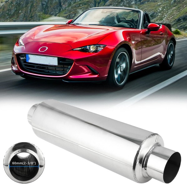 DREAMIZER 3" Inlet/out Exhaust Muffler Resonator Silencer Steel 16" Length