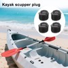 4pcs Kayak Scupper Plugs, Push-in Drain Hole Stoppers with Pull