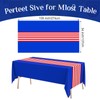 Oudain 6 Pcs Striped Tablecloth 108 x 54 Inch Disposable