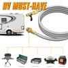 12FT RV Quick Connect Propane Hose with 1/4"Shutoff Valve, Propane