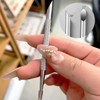 2 Pcs Stainless Steel Cuticle Pusher Tool Non Slip Double