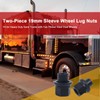 6 Pack Two-Piece 19mm Sleeve Wheel Lug Nuts Fit for