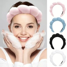 Summer Face Washing Hair Hoop, Trending Products, 3 Counts/set Soft Fluffy Sponge Headband for Daily Use, Non-slip Hair Band for Women & Girls, Summer Essentials