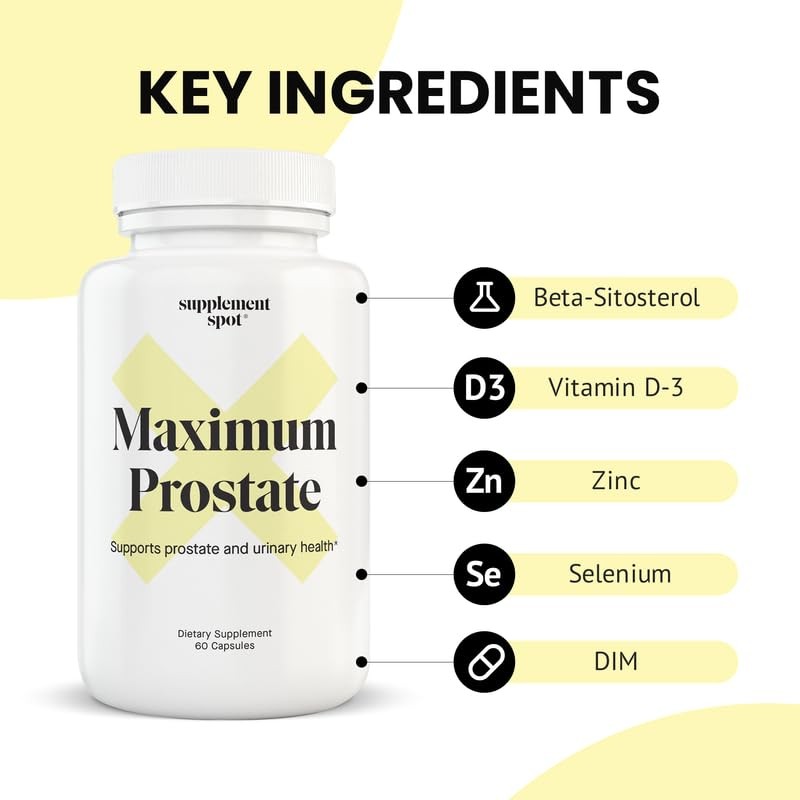 Maximum Prostate Supplements for Men – 600 mg Beta Sitosterol