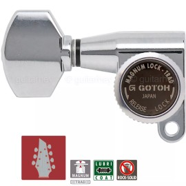 GOTOH NEW Gotoh SG360-07 MGT Locking Tuners 7-String Small Keys L3+R4 Set 3x4 - CHROME