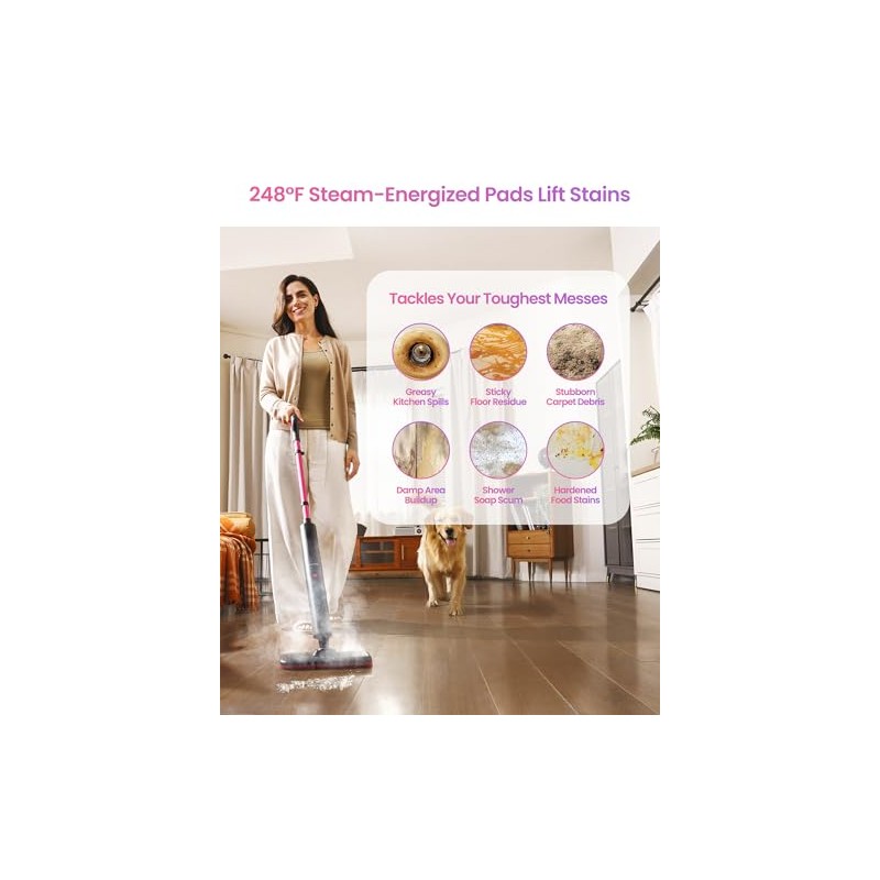 Schenley 6-Pack Microfiber Mop Pads - Washable & Reusable