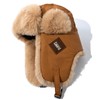 Clakllie Warm Trapper Ear Flaps Hats Russian Fur Hat Trooper