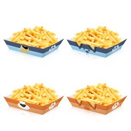 12pcs Blue Dog Party French fries Box, Blue Dog Party Decorative Supplies,Blue Dog Birthday Party Supplies