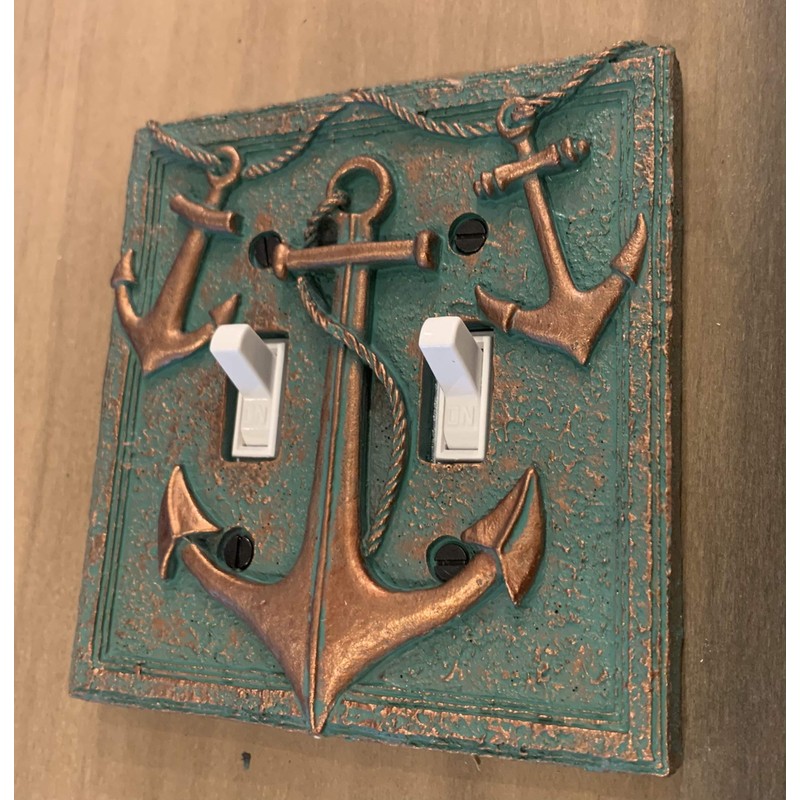Top Brass Nautical Multiple Anchor & Rope Electrical Cover Wall