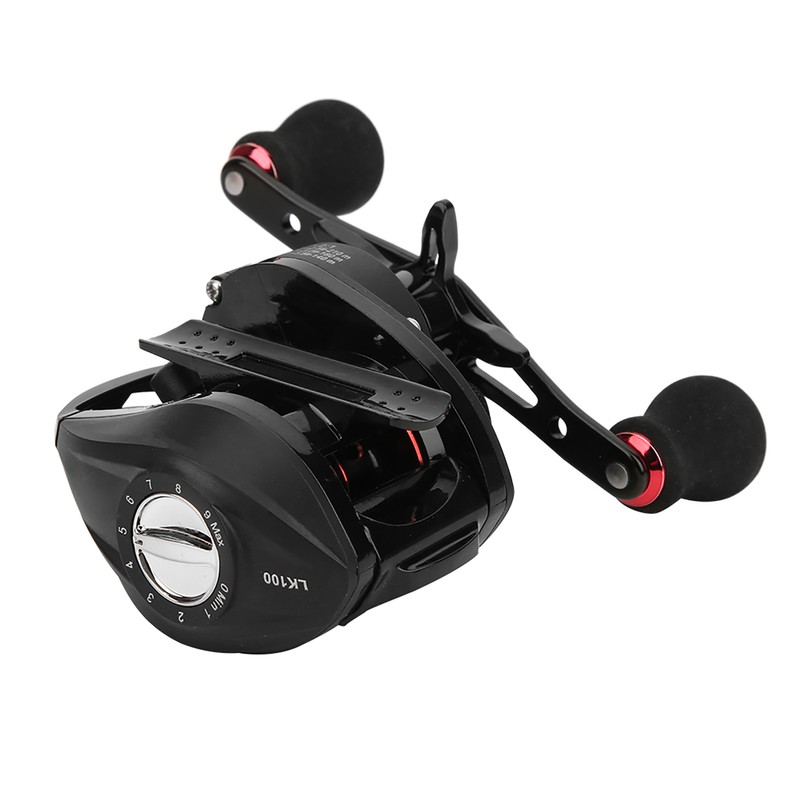 Black Red Metal Spool Magnetic Brake Fishing Casting Reel Fish