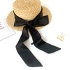 GUZOSJO Solid Color Long Neckerchief Pure Skinny Scarf Necktie Handbag