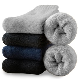 Josnown 5 Pairs Thermal Socks for Men, Soft & Cozy Thicken Wool Warm Socks in Winter, UK 6-11