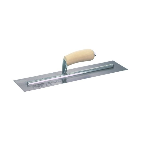 Concrete Finishing Trowel 14 X 4 3/4 In Curved Wood Handle
