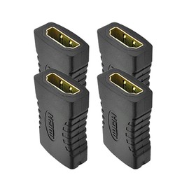 Modeshell 4 Packs HDMI Coupler Gold Plated Adapter High-Speed Female to Female Resolution F/F Connector 3D 4K HDTV 1080P Support Cable Extender