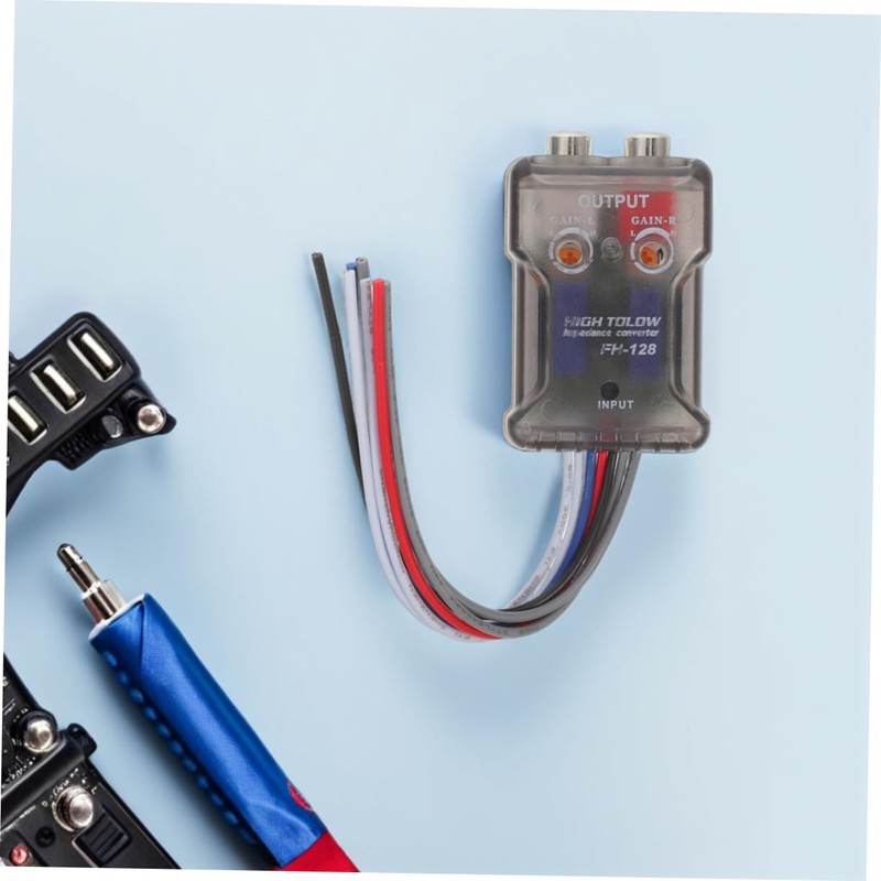 SHOWERORO 2pcs Car Stereo High to Low Converter Adapter for