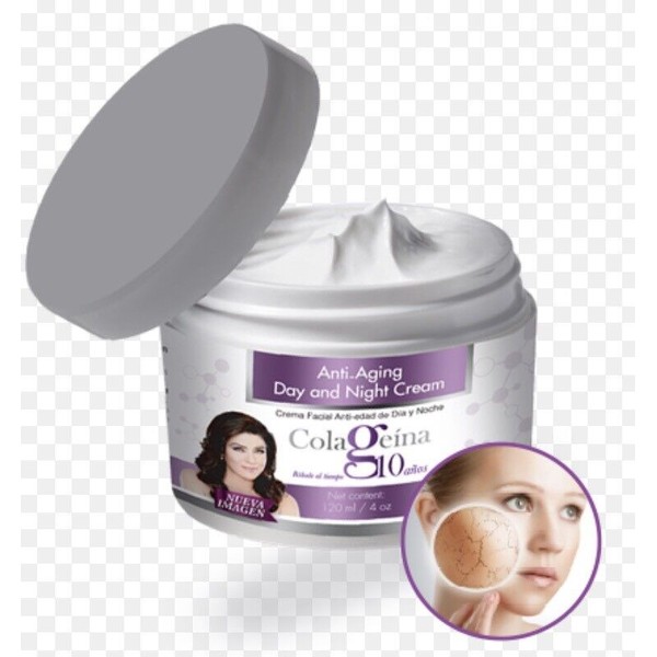 Colageina 10 Anti-Aging Day and Night Cream 4oz, Crema Facial Colageno Eterno