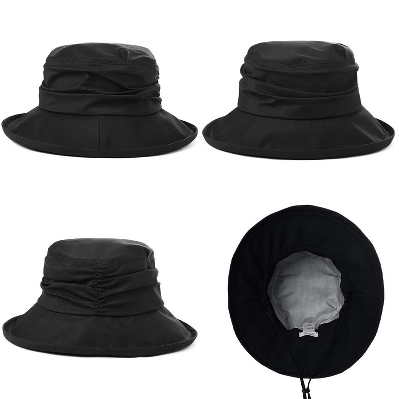 Comhats Ladies' Foldable Rain Hat, Sun Hat, Waterproof, Wide Brim,