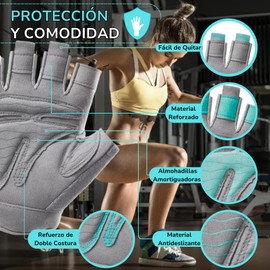 CIMADO® Fitnesshandschuhe | Crossfit-Handschuhe für Damen und Herren, atmungsaktiv, rutschfest und gepolstert, Rosa, Größe S