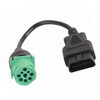 9 Pin Male Head to 16 Pin OBD2 Truck Diagnostic