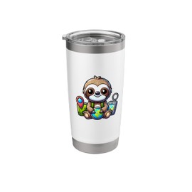 Funny Geocaching Sloth GPS Location Tracker Treasure Hunter Stainless Steel Insulated Tumbler