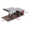 MagiDeal 1/64 1/72 Scale Gas Station Model Building Collection Ornaments