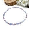 Large Pale Pastels Faceted Glass Bead Anklet on Elastic -