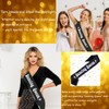 GLITZJOY Birthday Sash, Dancing Queen Sash Black Glitter Sash with