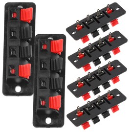 Gadpiparty 6pcs Stereo Speaker Terminal Connectors Easy Install Wiring Board Clips for DIY Audio Refitting Spring Connector for Home Industrial Applications