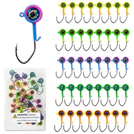 Bombite Crappie Jig Heads, 40packs Fishing Jig Heads Hooks Swimbait Jig Head 1/32oz Fishing Jigs Heads for Crappie Bass Fishing