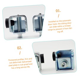 Ciieeo Automatic Door Swing Stopper Sliding Door Bumper Door Stoppers Automatic Door Hardware Door Stopper for Flat Track Garage Door Track Glass Electric Galvanized Steel