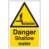 V Safety Danger Shallow Water - Portrait 200 x 300mm