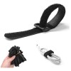 50pzs Cincho Cables Con Velcro Reutlizable Alta Calidad Negro