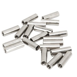 Pack of 20 M5 x 0.8 Pitch 25mm Length Round Union Nut 304 Stainless Steel Female Thread Full Thread